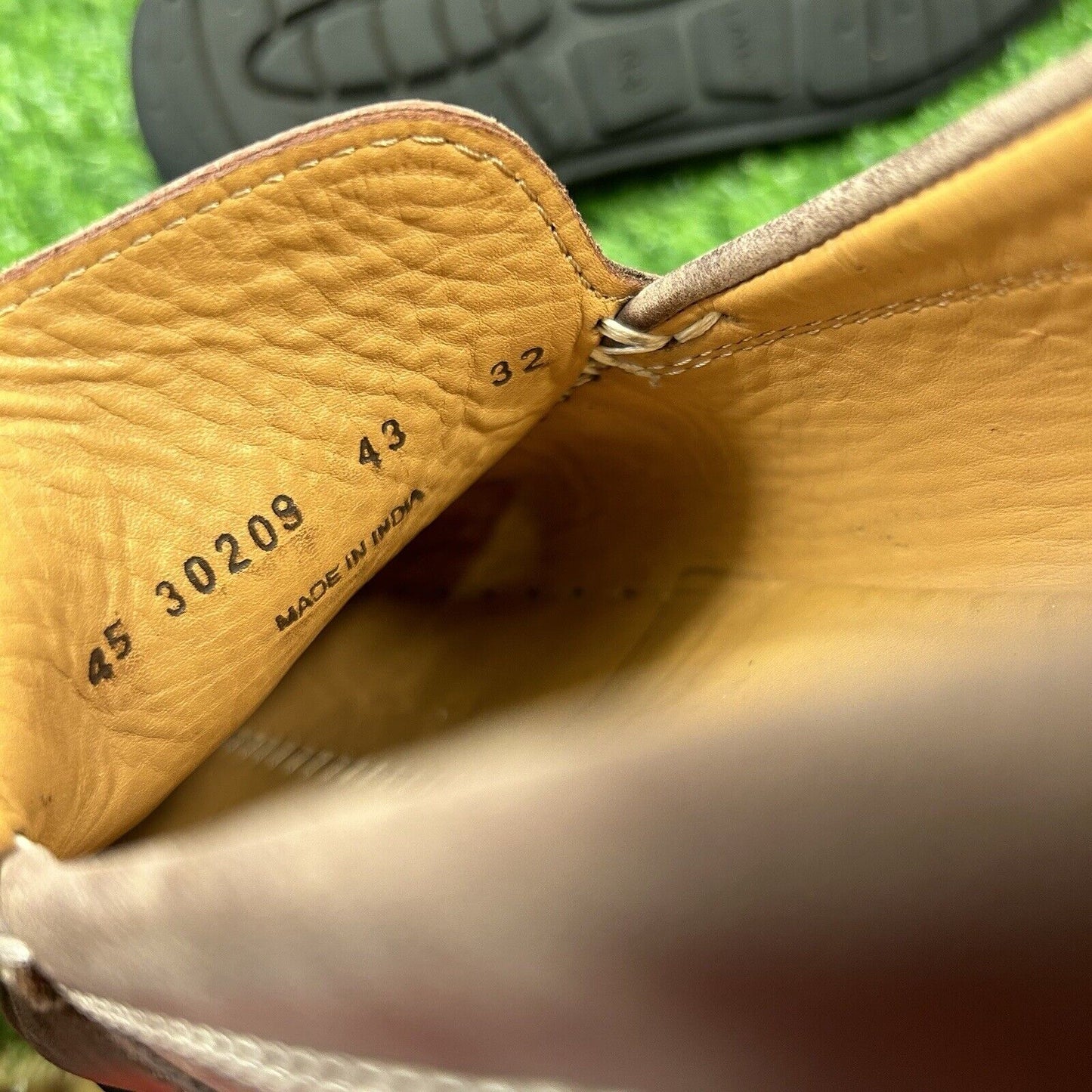 ECCO Loafer Mens 9 Brown Shoes Leather Slip On Casual Driving Comfort Square Toe