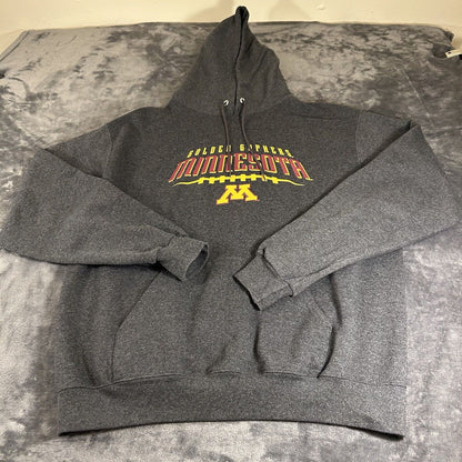 Champion Minnesota Gophers Sweater Mens Large Gray Hoodie Pullover Sweatshirt