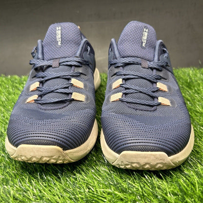 Under Armour HOVR Rise Womens 8 Blue Biege Shoes Sneakers Running Athletic Gym