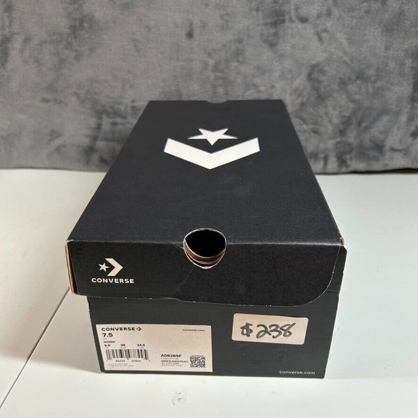 Converse All Star Lift Ox Low Top Platform Sneakers Blue Canvas Shoes Womens 7.5