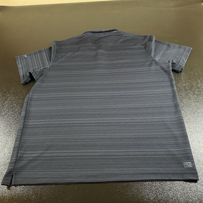 Fila Golf Polo Shirt Mens XXL 2XL Navy Striped Golf Athletic Fit Short Sleeve