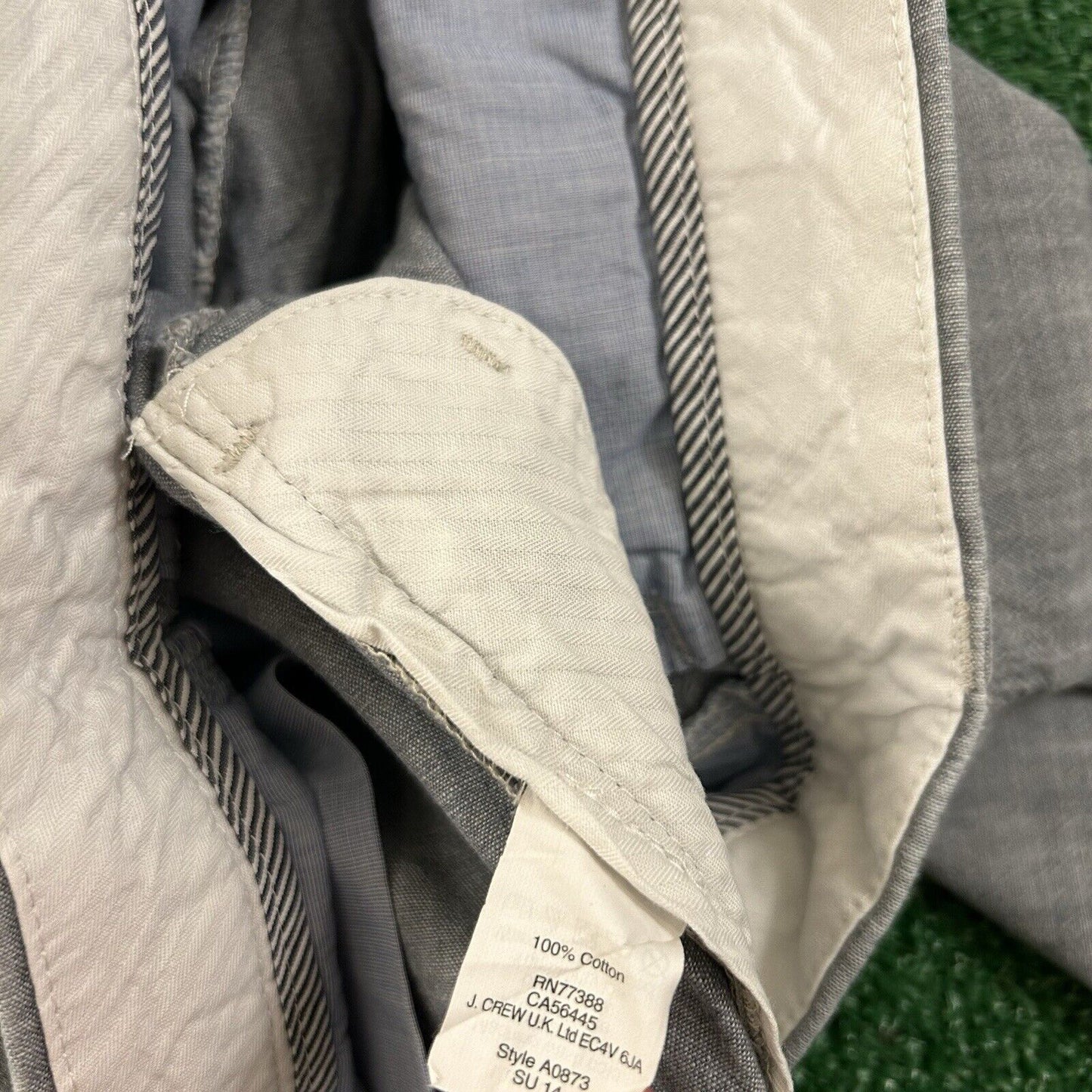 J Crew Chino Shorts Mens 31 Blue/Gray Casual Outdoor Golf 10.5" Inseam