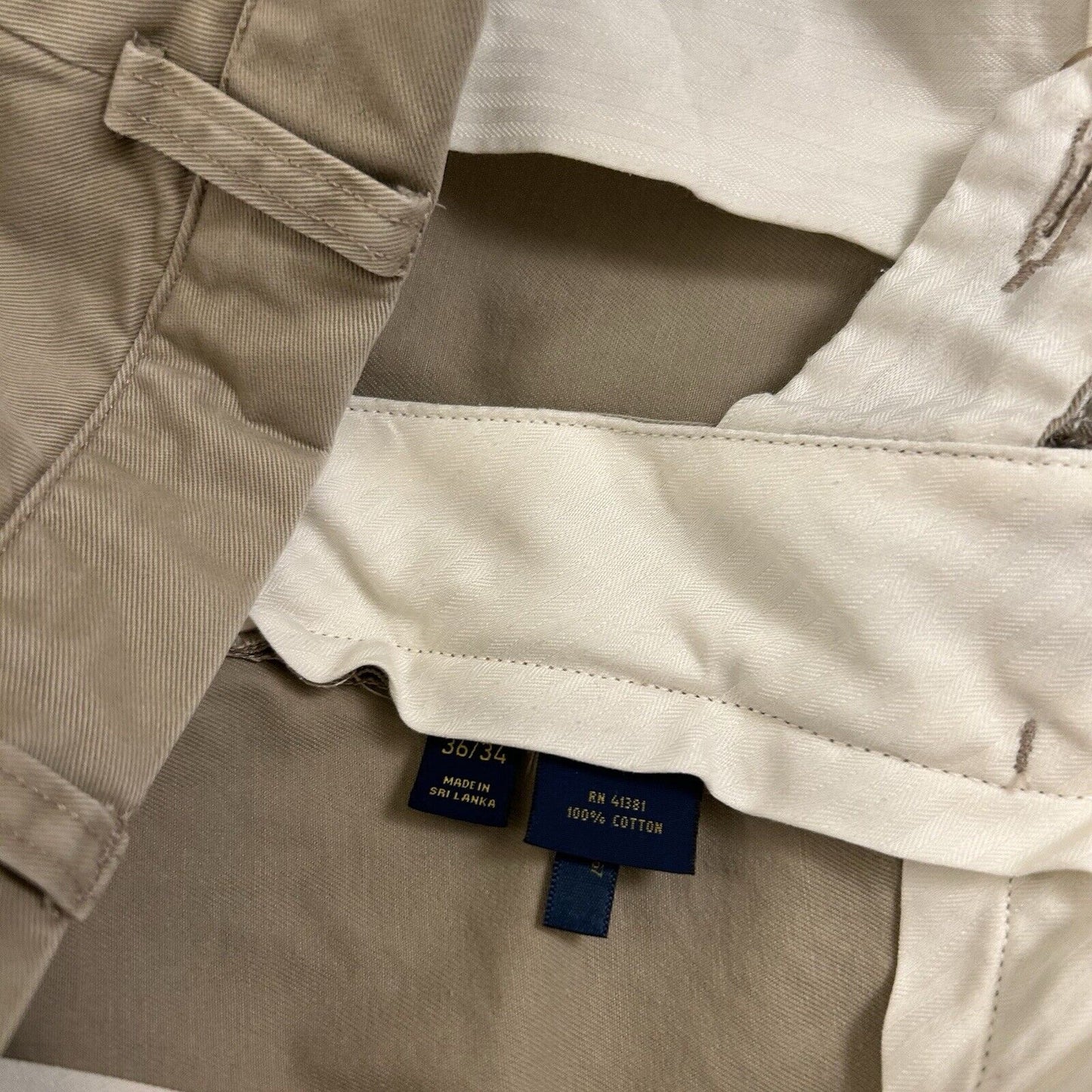 Polo Ralph Lauren Chino Pants Mens 36x34" Beige Classic Fit Casual Preppy Work