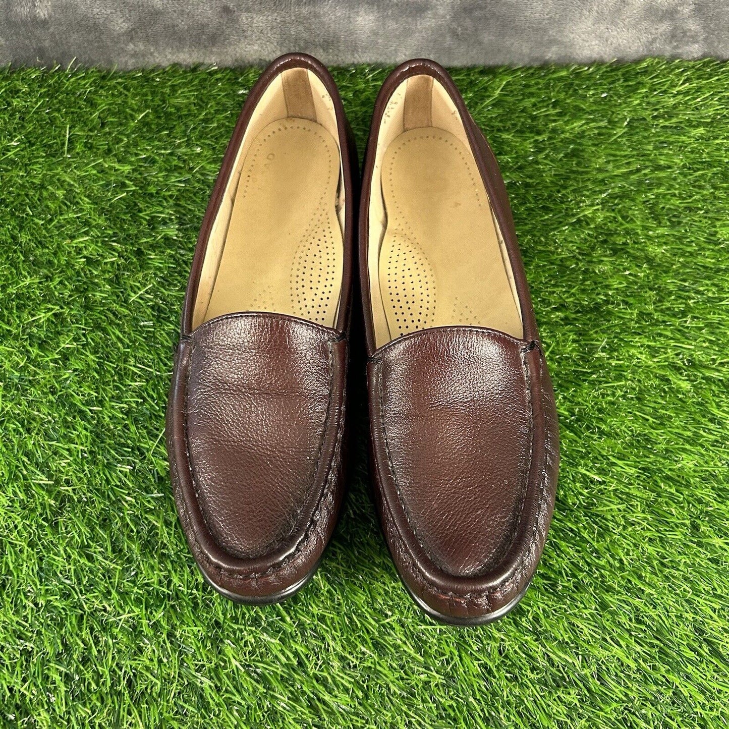 SAS Simplify Loafer Womens 8.5 S Burgundy Leather Shoes Slip On Casual Comfort