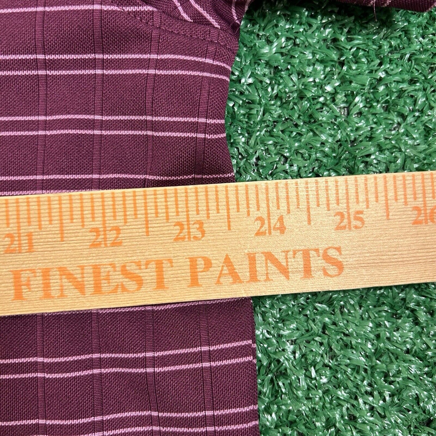 Izod Polo Shirt Mens Large Purple/Red Striped Short Sleeve Golf Athletic Preppy