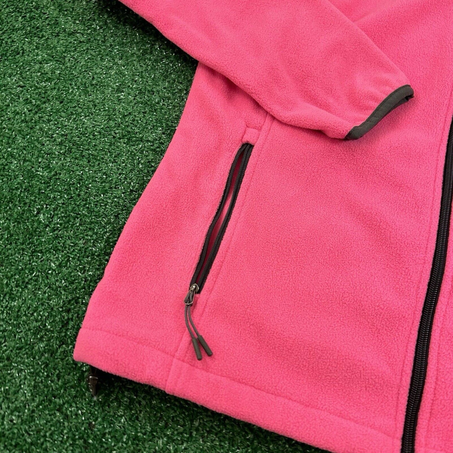 New Balance Sweater Womens Medium Pink Full Zip Fleece Sweatshirt Outdoor Comfy