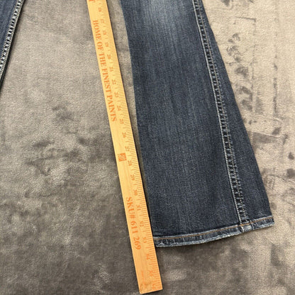 Silver Frances Jeans Womens 18 Blue 27x33" Blue Denim Pants Flare Stretch Casual