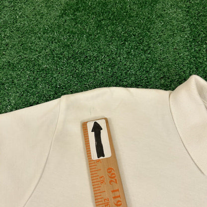 Polo Ralph Lauren Polo Shirt Mens Large White Navy Short Sleeve Golf Work Pony