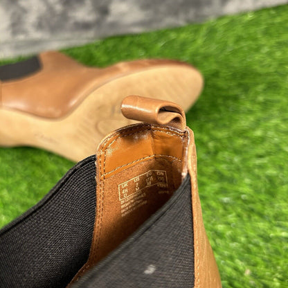 Clarks Carlita Quinn Boots Womens 7 M Brown Ankle Bootie Leather Pull On Heeled