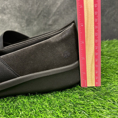 Clarks Sillian 2.0 Moon Womens 12 M Black Shoes Loafers Slip On Comfort Casual
