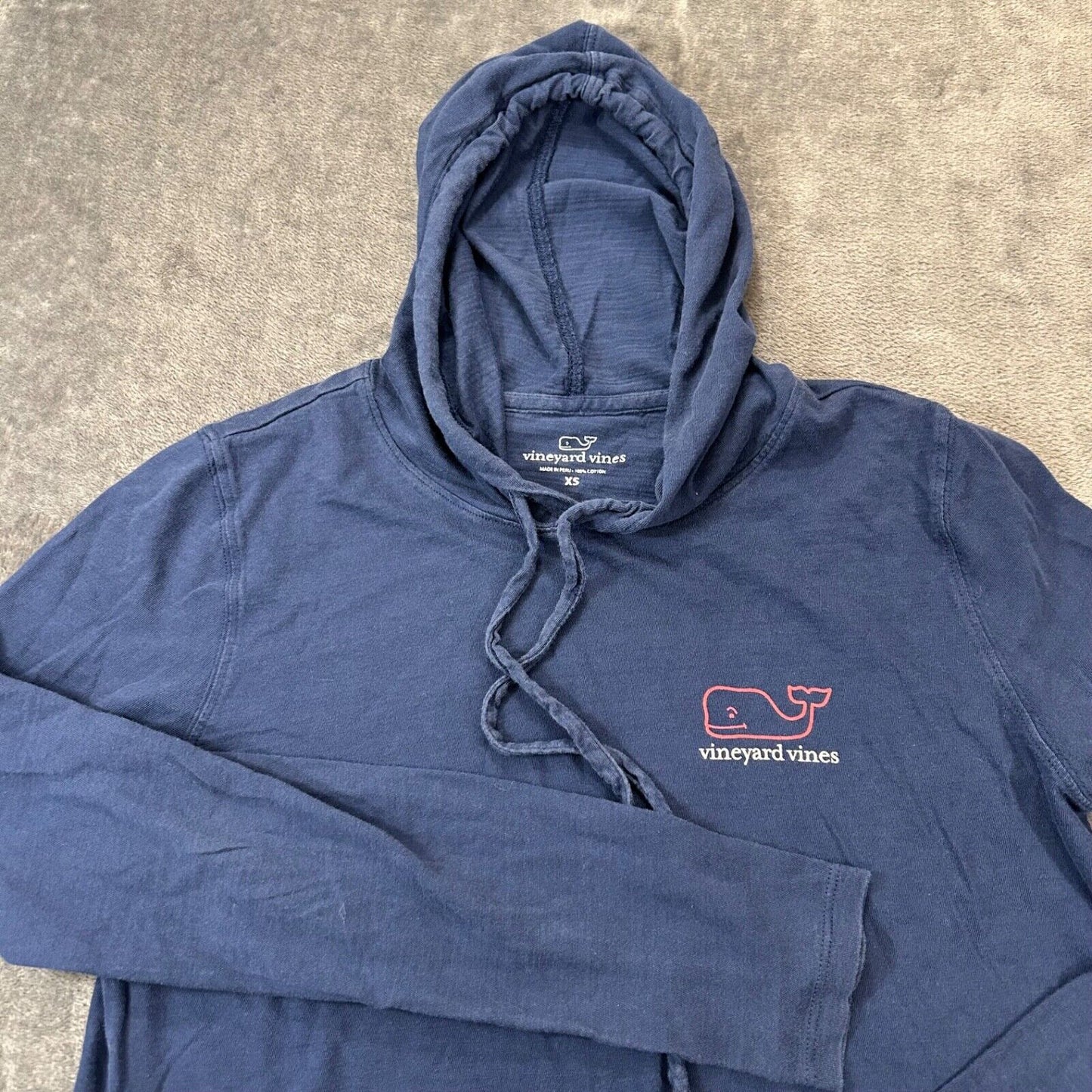 Vineyard Vines Sweater Womens Extra Small Blue Pullover Hooded Sweatshirt Casual