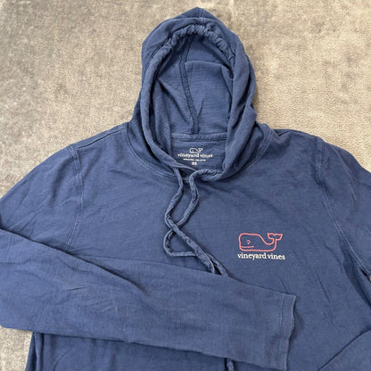 Vineyard Vines Sweater Womens Extra Small Blue Pullover Hooded Sweatshirt Casual