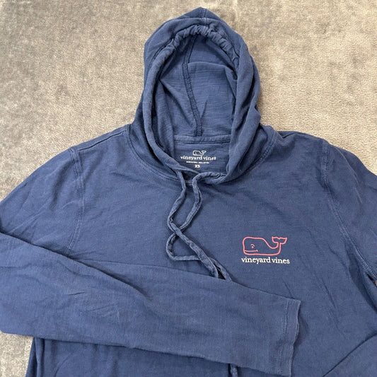 Vineyard Vines Sweater Womens Extra Small Blue Pullover Hooded Sweatshirt Casual