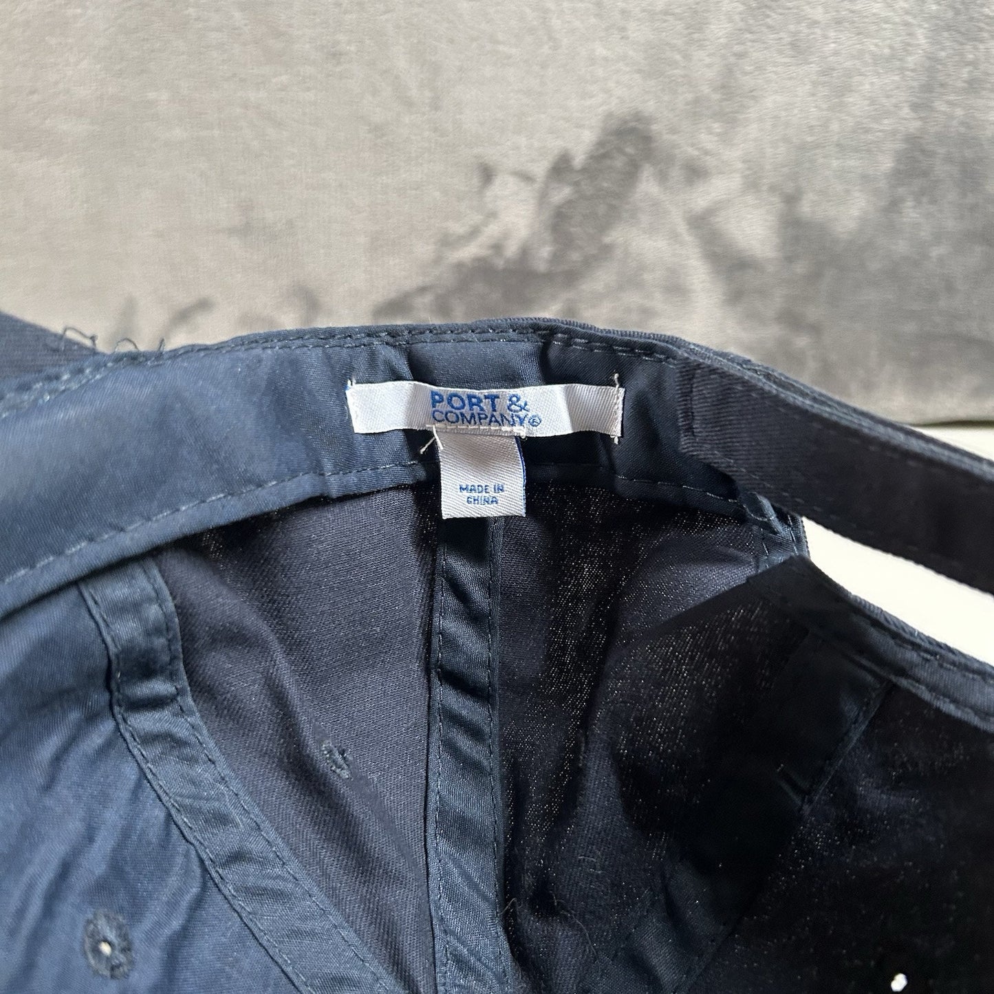 Warner Bros Baseball Hat Cap Mens Strap Back Navy Logo Adjustable Port & Company