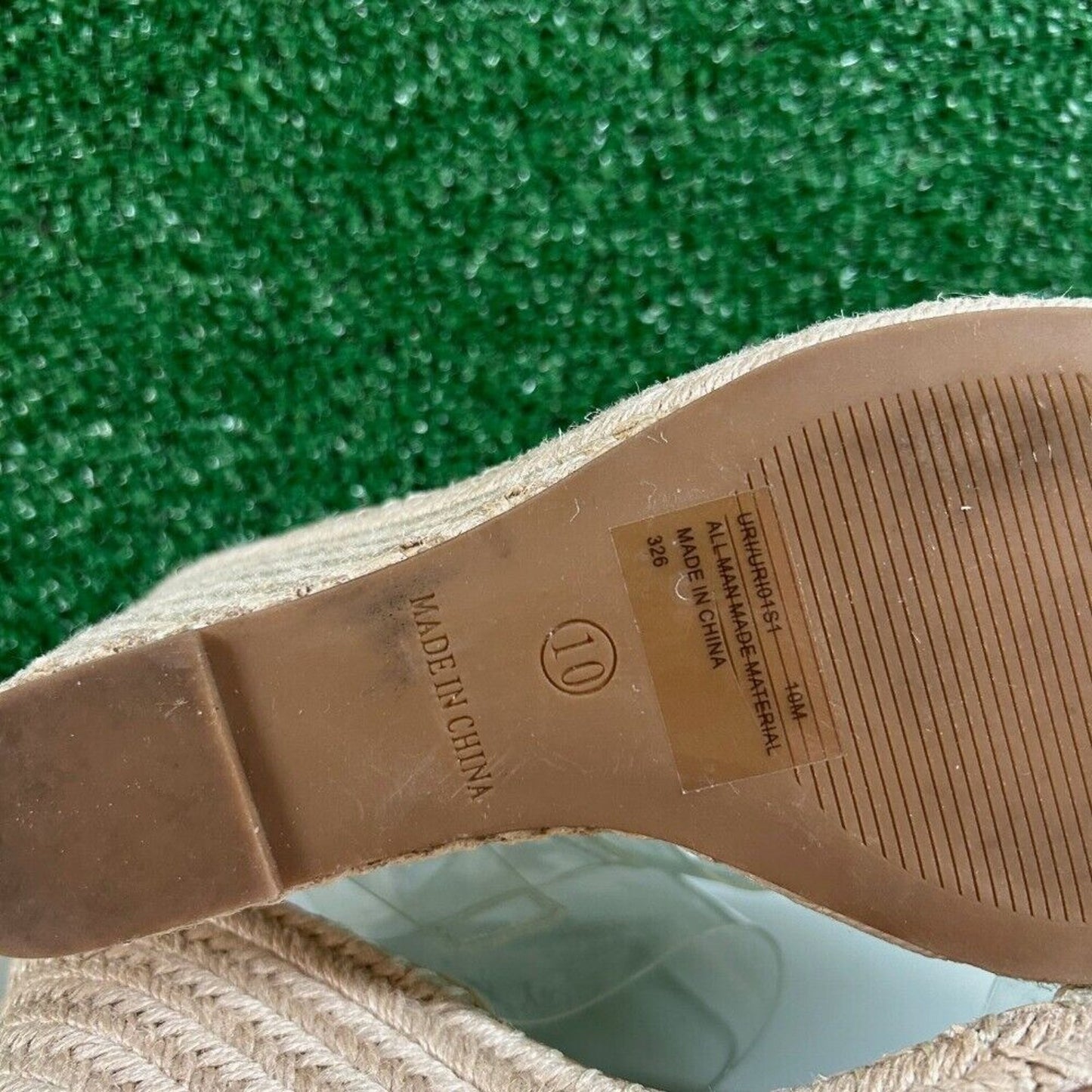 Steve Madden Uri Espadrille Wedge Sandals Clear Straps Buckle Heels Womens 10