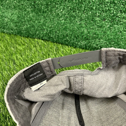 Travis Mathew Golf Hat Cap Mens Strapback Gray White Corduroy Palm Trees Yupoong