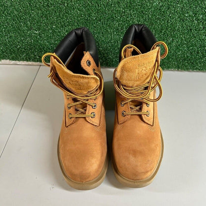Timberland PRO Sawhorse Work Boot Composite Safety Toe Wheat Leather Kids Size 6