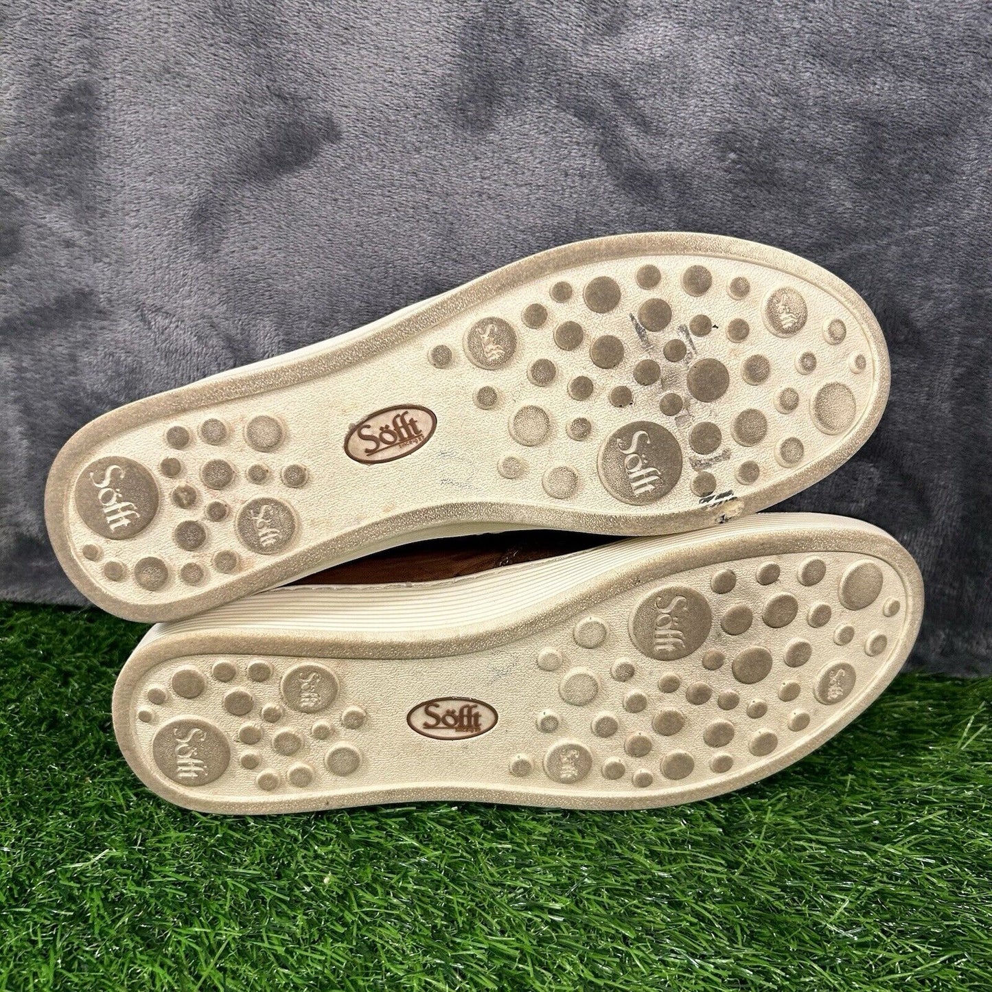 Sofft Somers III Womens 8.5 M Brown Leather Shoes Sneakers Slip On Casual Work