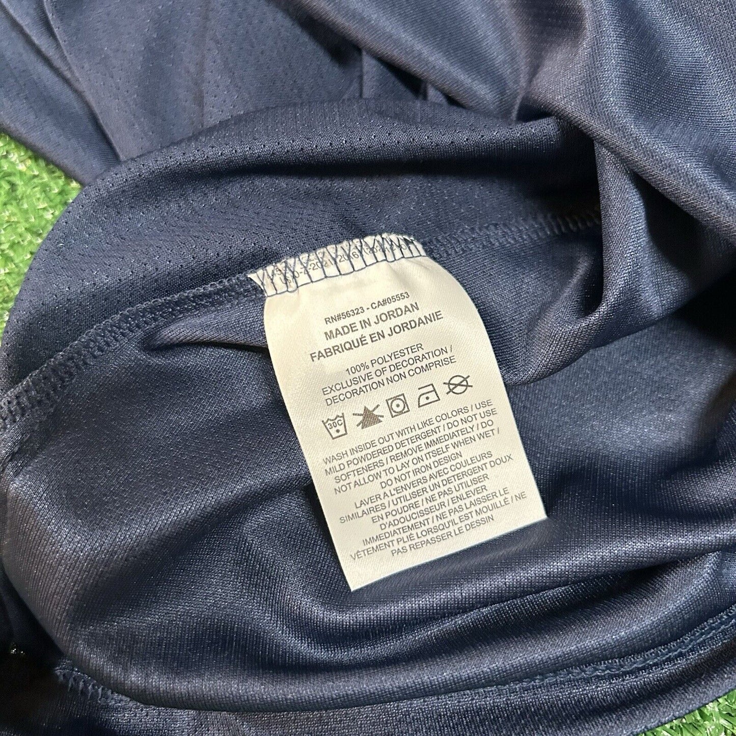 Nike Running Shirt Mens Large Navy Short Sleeve Athletic Dri-fit Mesh Swoosh New