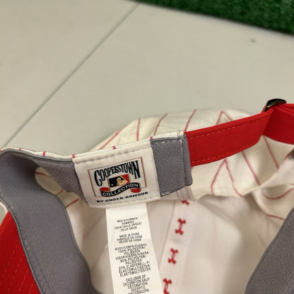 St Louis Cardinals Hat Cap Mens Strapback White Red Pinstripe Cooperstown MLB