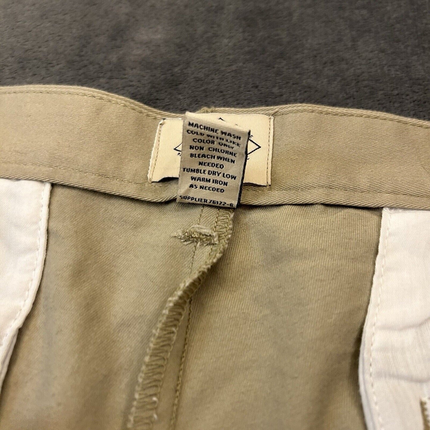 St Johns Bay Chino Pants Mens 40x30" Brown Straight Leg Work Classic Fit Stretch