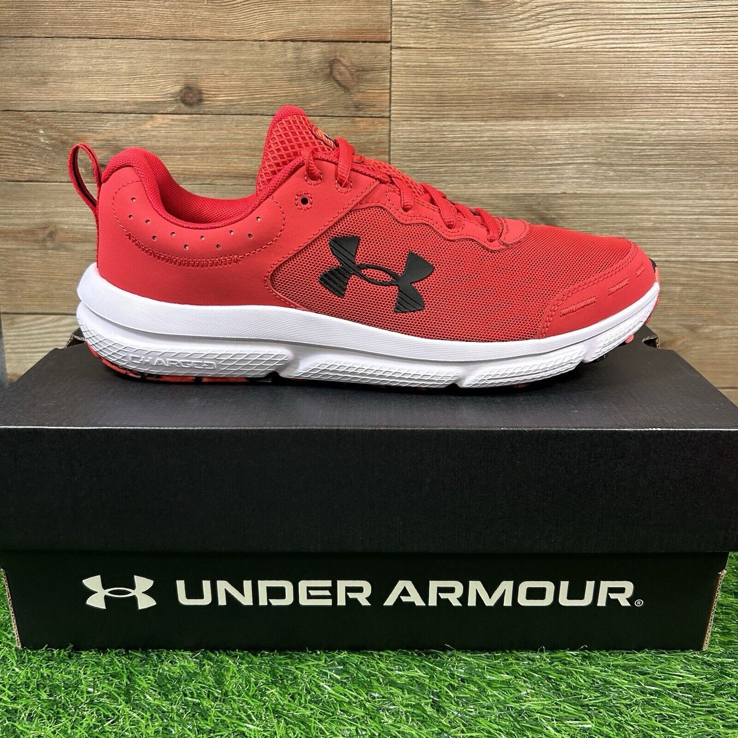 Under Armour Charged Assert 10 Mens Size 11 Red Shoes Sneaker Athletic NEW W/Box