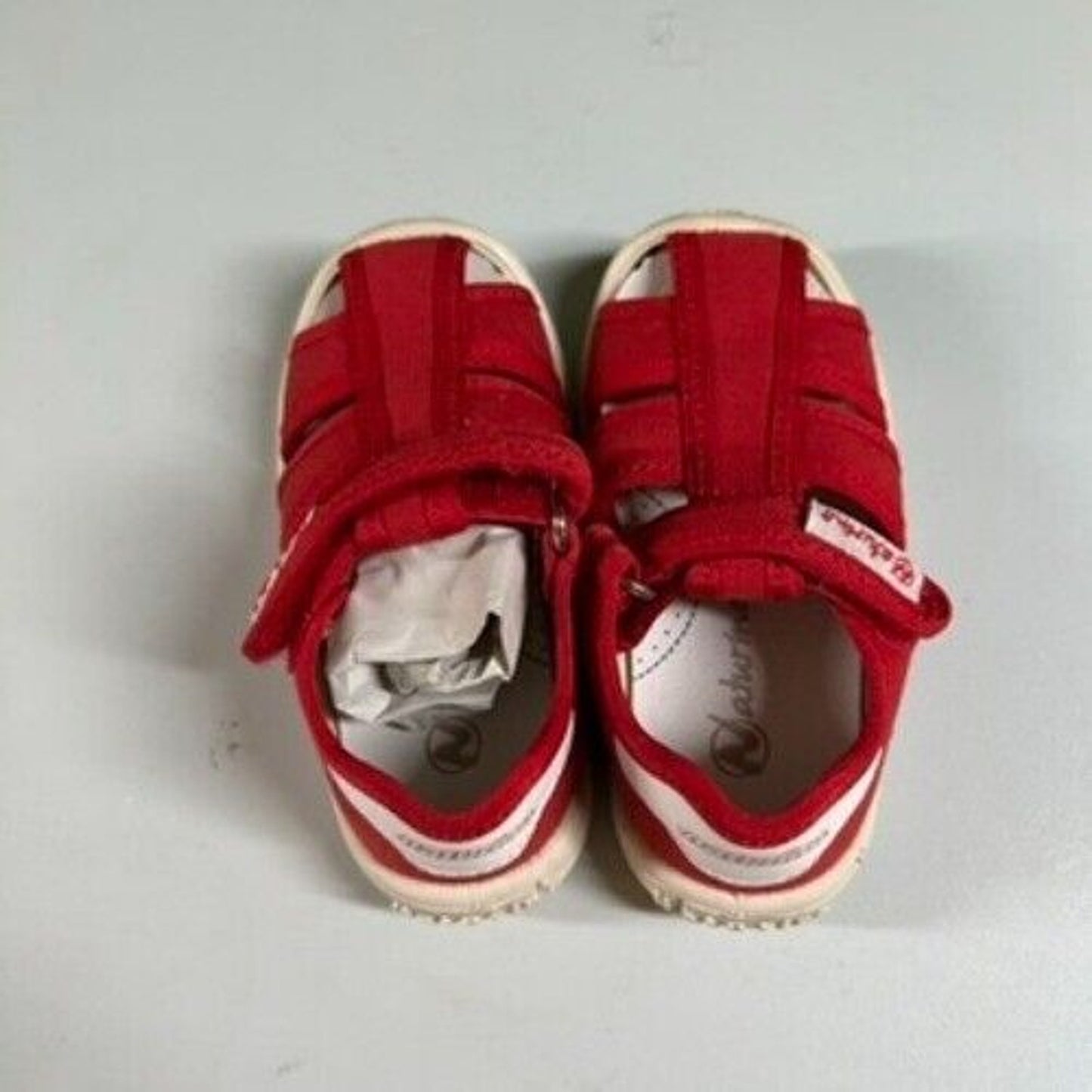 Naturino Red Canvas Fisherman Sandals Toddler Shoes Summer Play Size 5.5/6C 22EU