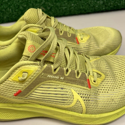 Nike Air Zoom Pegasus 40 Womens 8 Neon Volt Shoes Sneaker Athletic Running