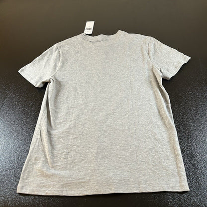 Tommy Hilfiger Polo Shirt Mens Small Gray Band Collar Short Sleeve Preppy New