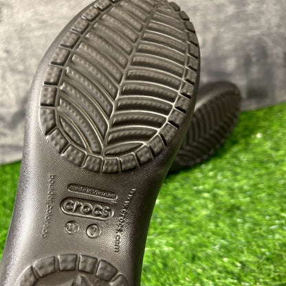 Crocs Kadee Flats Womens 7 Black Shoes Slip On Slingback Lightweight Comfort