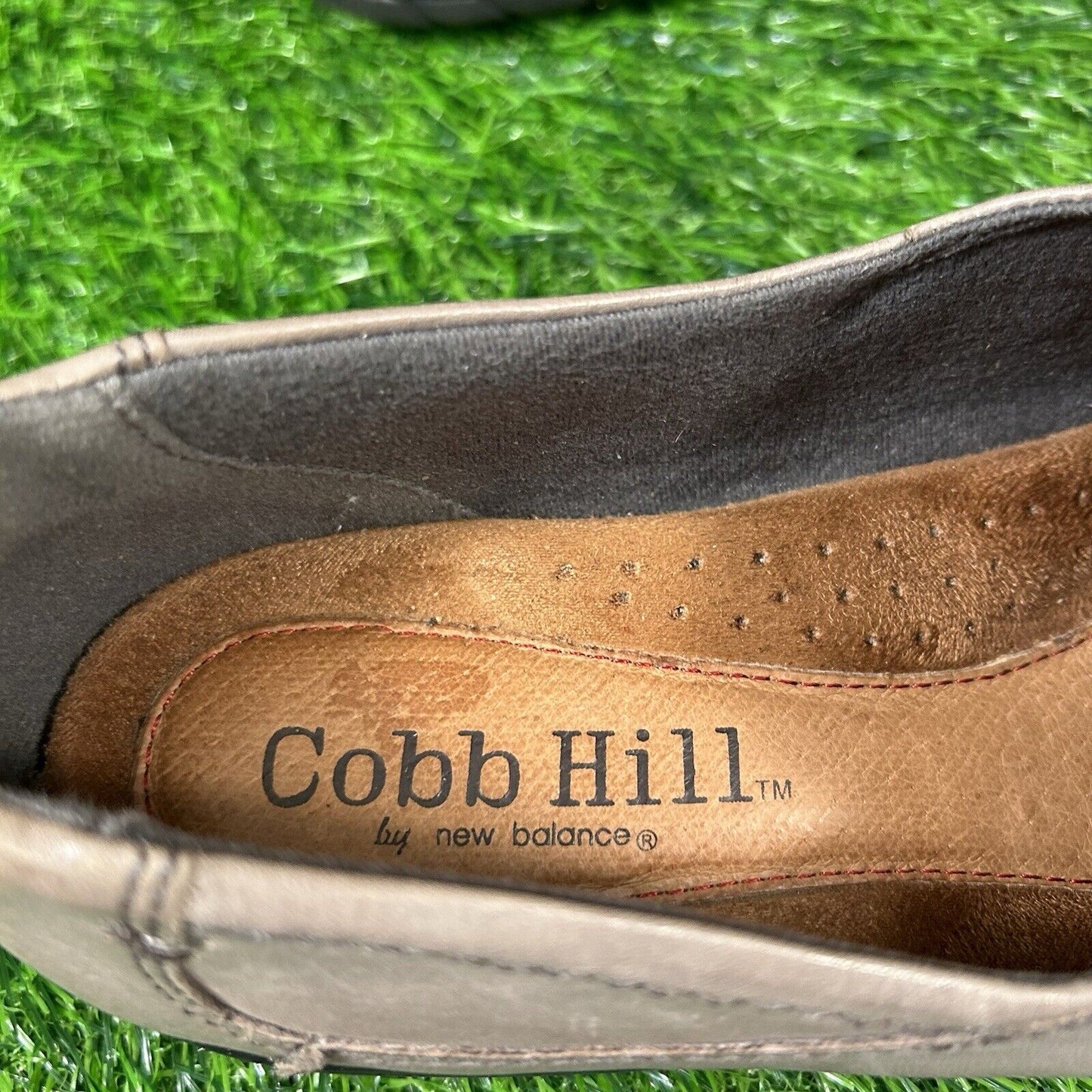 Cobb Hill Paulette Loafers Womens 7.5 M Gray Shoes Leather Casual Comfort Button