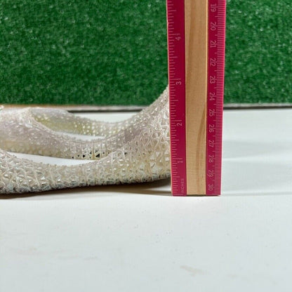 Mini Melissa Campana Ballet Flats Glitter Sparkle Shoes Clear Kids Size 2Y