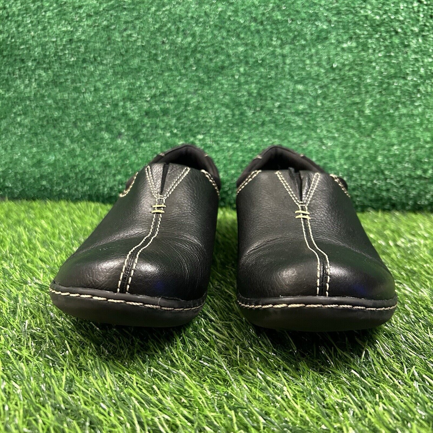 Clarks Ashland Joy Loafers Womens 9 M Black Leather Shoes Slip On Comfort Casual