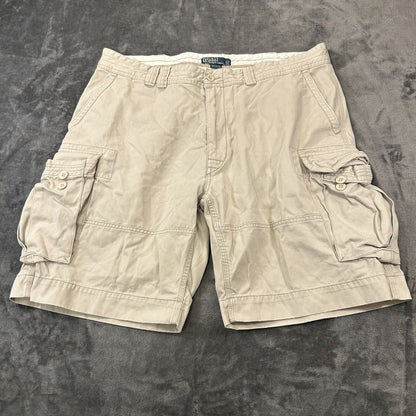 Polo Ralph Lauren Shorts Mens 40” Light Brown Cargo Casual Outdoor Hiking Pocket