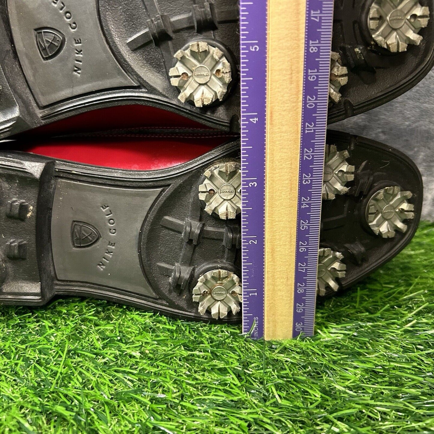 Nike Golf Verdana Last Womens 6 Red Leather Shoes Athletic Comfort Spikes Slip