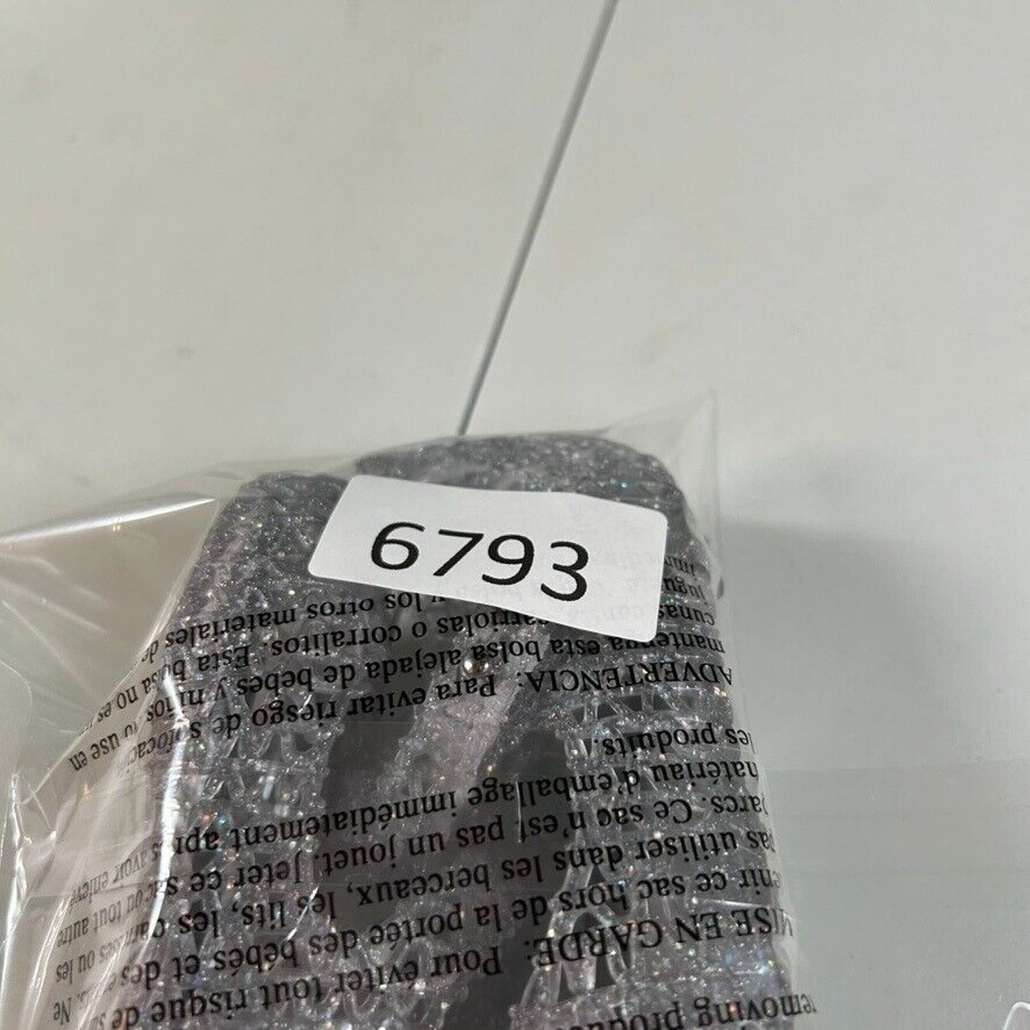 Mini Melissa Campana Glitter Jelly Shoes Silver Sparkle Clear Flats Toddler 6C