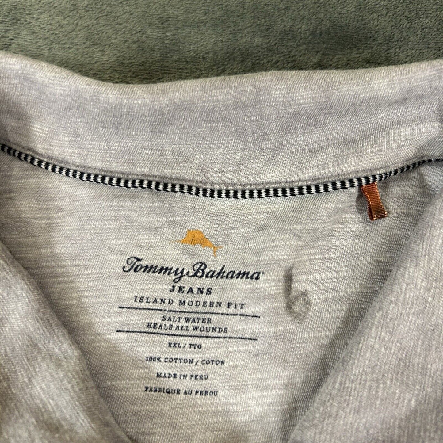 Tommy Bahama Polo Shirt Mens XXL 2XL Light Purple Short Sleeve Beach Island