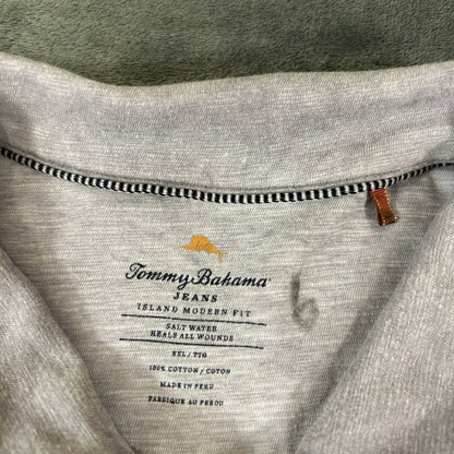 Tommy Bahama Polo Shirt Mens XXL 2XL Light Purple Short Sleeve Beach Island