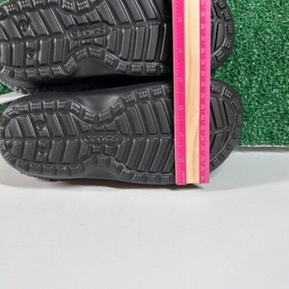 Crocs Classic Blitzen IV Lined Clog Fuzzy Fur Slip On Comfort Black Womens 7 New