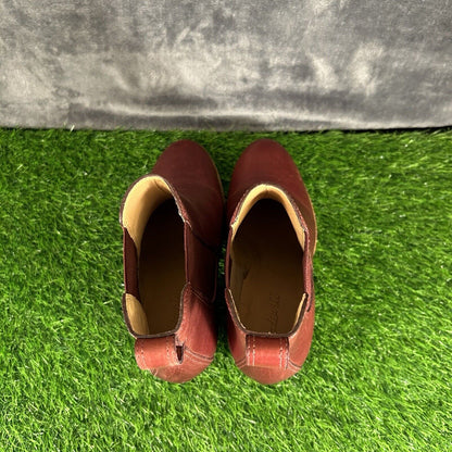 Madewell Reagan Chelsea Boots Womens 8.5 M Red Leather Ankle Booties Casual
