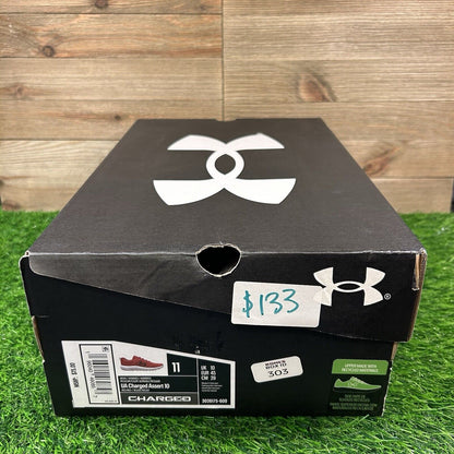 Under Armour Charged Assert 10 Mens Size 11 Red Shoes Sneaker Athletic NEW W/Box