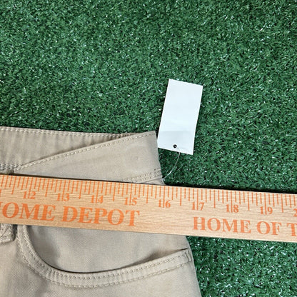Izod Saltwater Chino Pants Men 30x32" Beige Stretch Pleated Straight Stretch NEW