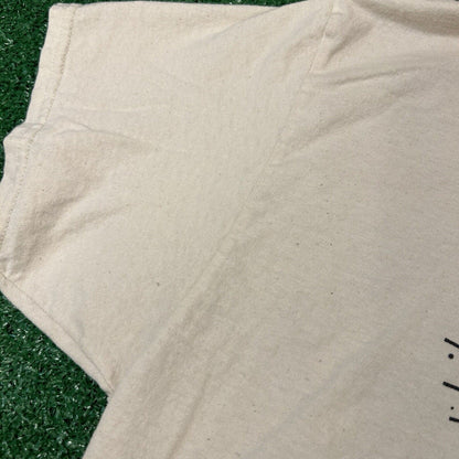 Fresh Vibes Shirt Mens Large Beige Short Sleeve Skulls Beer Skeleton Graphic Tee