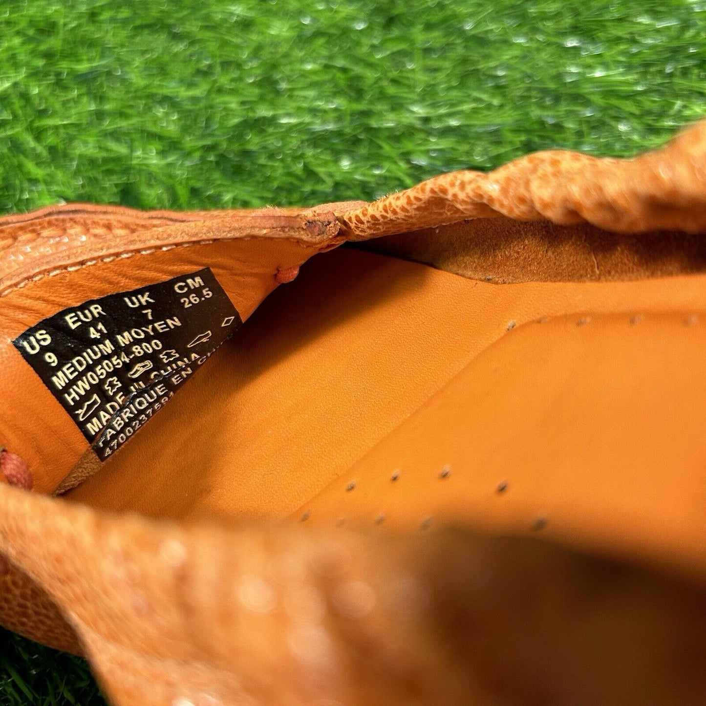 Hush Puppies Ceil Flats Womens 9 M Orange Pebbled Leather Casual Comfort Elastic