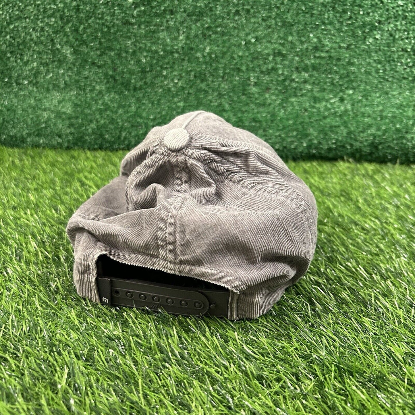 Travis Mathew Golf Hat Cap Mens Strapback Gray White Corduroy Palm Trees Yupoong