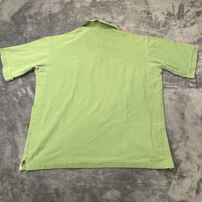 Columbia Polo Shirt Mens Large Green Short Sleeve Casual Work Outdoor