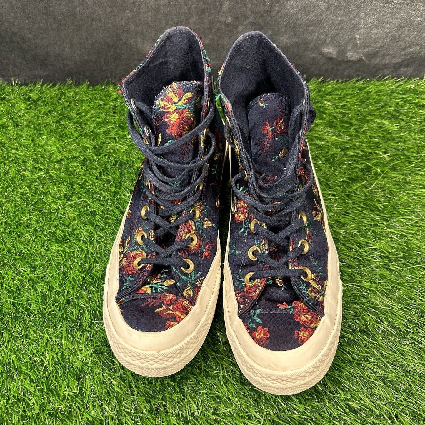 Converse Lift Ripple Womens 7.5 Blue White Flroal Shoes Sneakers High Top Casual