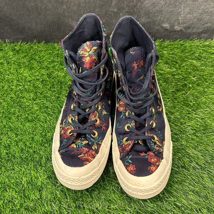 Converse Lift Ripple Womens 7.5 Blue White Flroal Shoes Sneakers High Top Casual