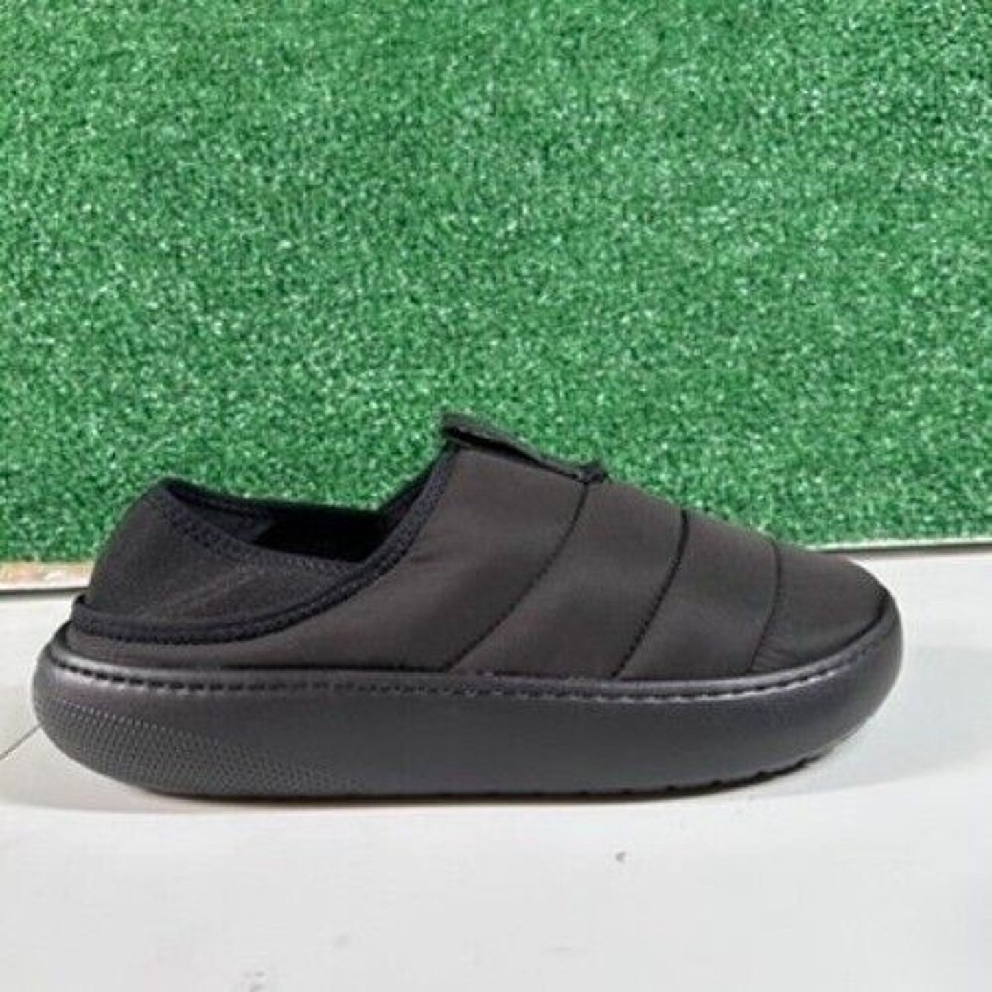Crocs Classic Puff Moc Slip On Comfort Traction Mule Black Shoes Mens 9 Womes 11