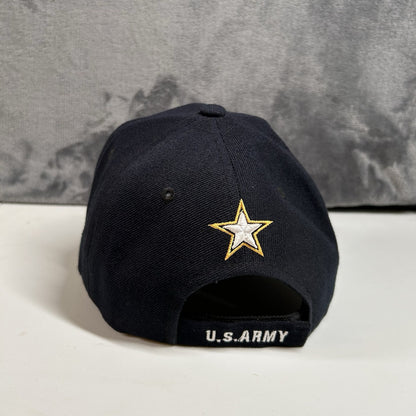 US Army Baseball Hat Cap Mens Strap Back Dark Navy Acrylic Santo Cap Adjustable
